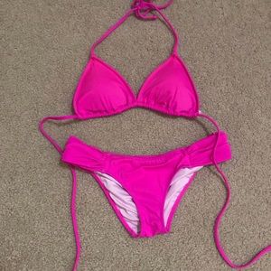 Victoria secret pink triangle bikini